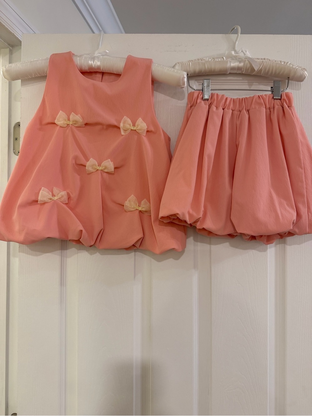 Girls Bubble Top and Skirt Set